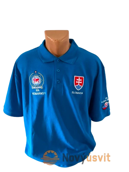 Pánska polokošeľa modrá vyšívaná IPA XL