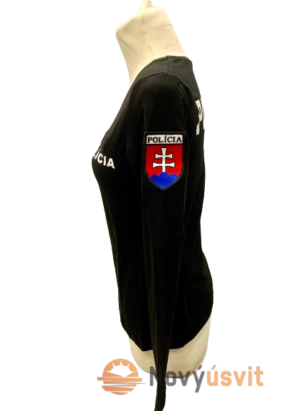 Dámske tričko čierne s dlhým rukávom - XXL