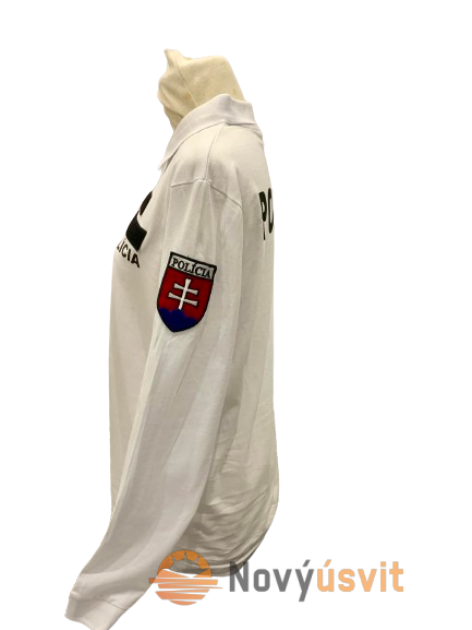 Dámska polokošeľa biela s dlhým rukávom