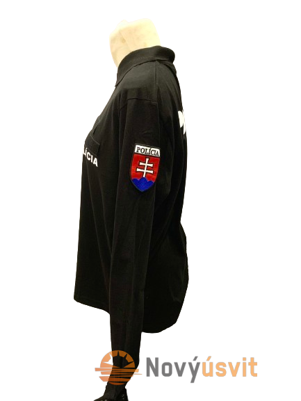 Dámska polokošeľa čierna s dlhým rukávom - XL