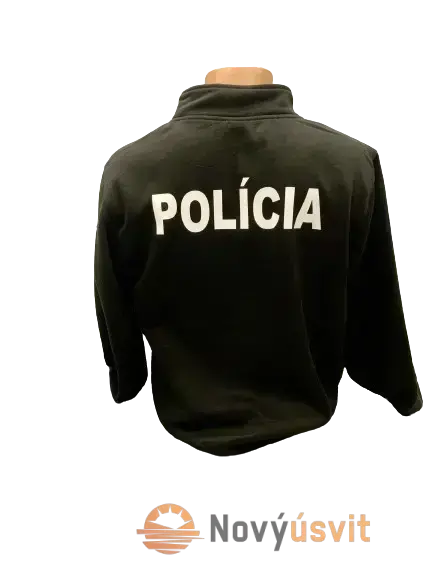 Mikina unisex čierna na zips M