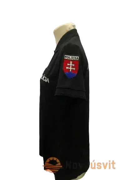 Dámska polokošeľa čierna vyšívaná L
