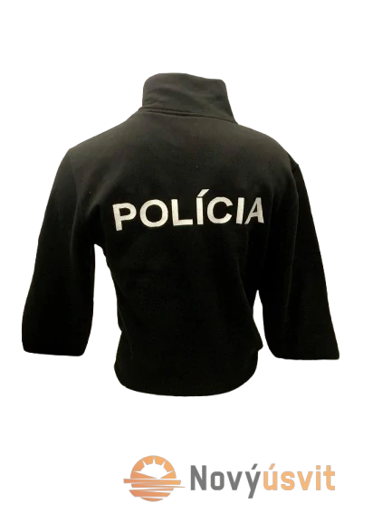 Mikina vyšívaná unisex čierna na zips L