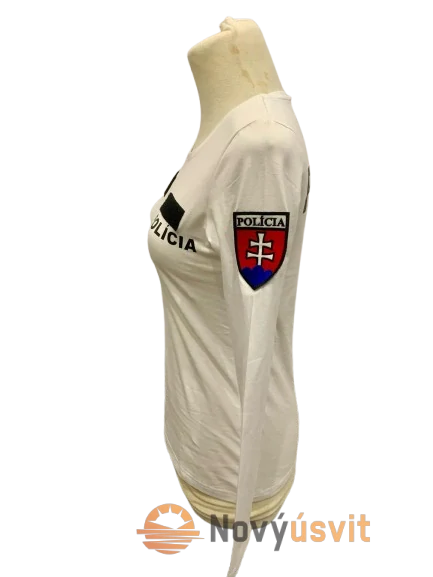 Dámske tričko biele s dlhým rukávom