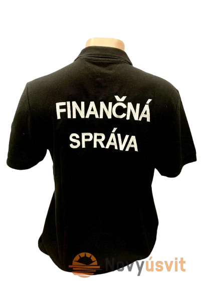 Pánska vyšívaná polokošeľa čierna FS