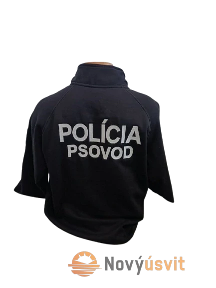 Mikina unisex PSOVOD čierna na zips M