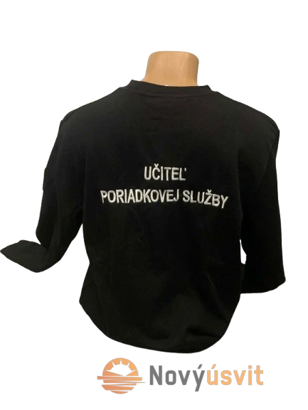 Mikina Učiteľ poriadkovej služby unisex čierna