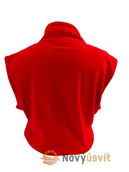 Flisová bunda IPA unisex červená bez rukávu M