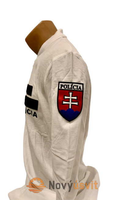 Pánska polokošeľa biela s dlhým rukávom