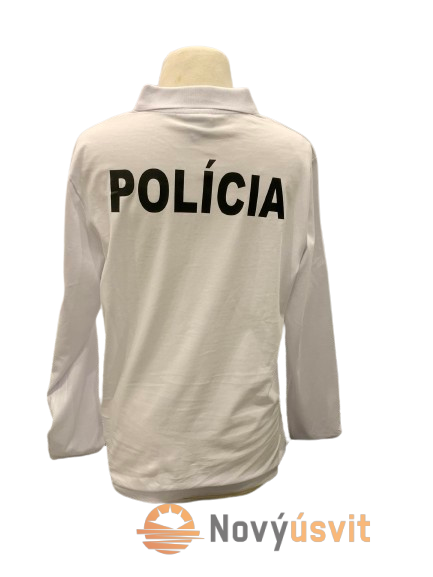 Dámska polokošeľa biela s dlhým rukávom