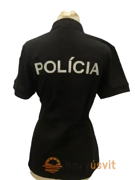Dámska polokošeľa čierna vyšívaná L