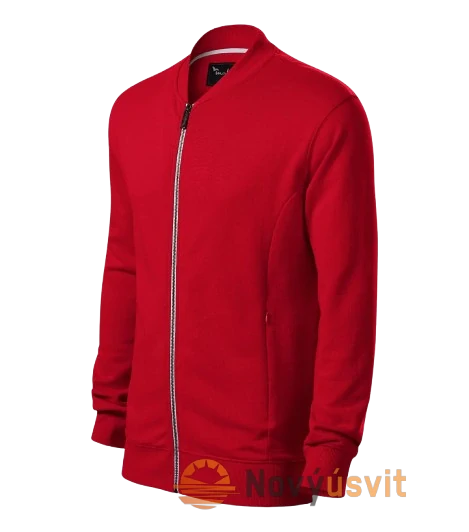 Pánska mikina na zips BOMBER Červená XXXL