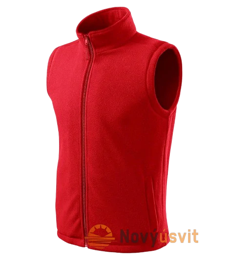 Unisex Fleece vesta bez rukávov NEXT Červená