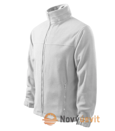 Pánska fleece Mikina JACKET Biela 