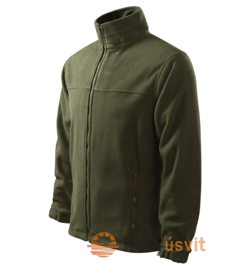 Pánska fleece Mikina JACKET Olivová