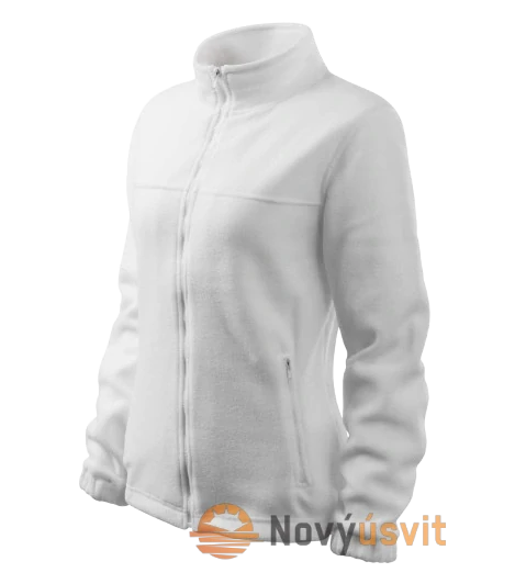 Dámska fleece Mikina JACKET Biela