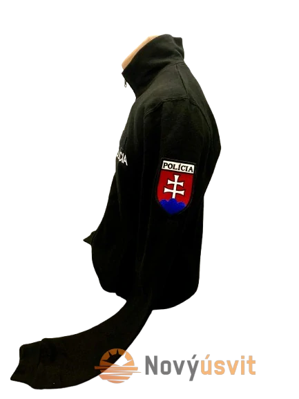 Mikina vyšívaná unisex čierna na zips L