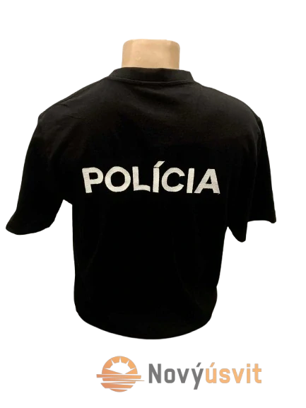 Pánske tričko čierne vyšívané S