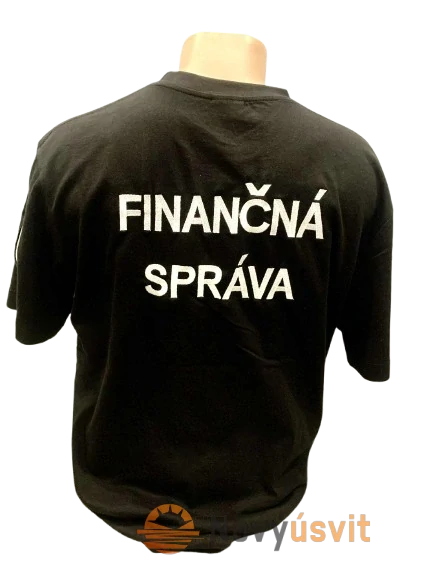 Pánske vyšívané tričko čierne FS