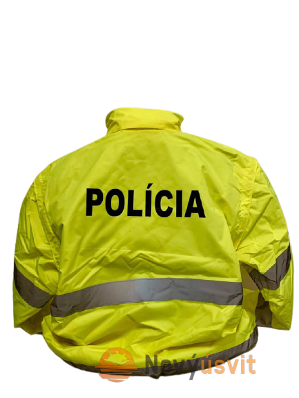 Bomber bunda Polícia žltá s gumičkou