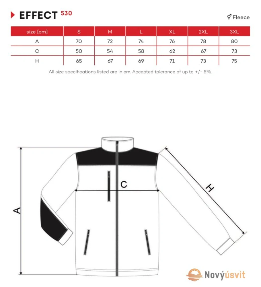 Pánska fleece bunda EFECT Fľaškovo - zelená