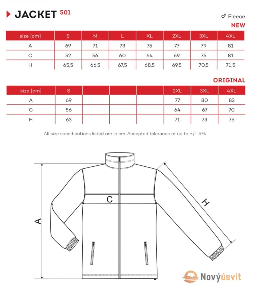 Pánska fleece Mikina JACKET Kráľovská - modrá