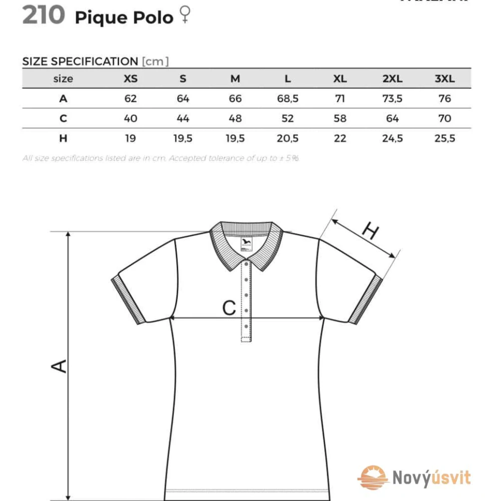 Dámska polokošeľa PIQUE POLO Fialová