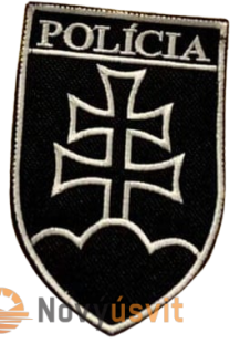 Výšivka Polícia čierna / biela