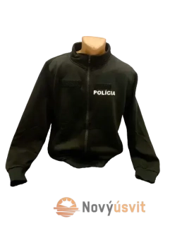 Mikina unisex čierna na zips