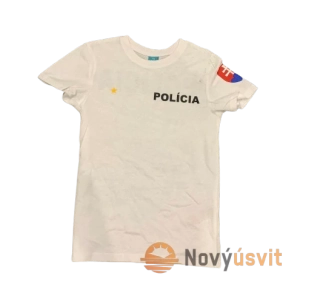 Detské tričko Polícia Biele