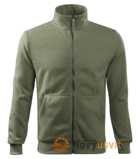 Pánska mikina na zips ADVENTURE Olivová