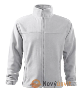 Pánska fleece Mikina JACKET Biela 