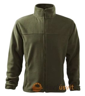 Pánska fleece Mikina JACKET Olivová