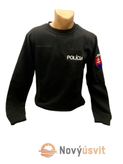 Mikina vyšívaná unisex čierna