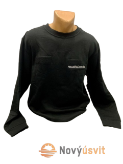 Mikina unisex vyšívaná čierna FS
