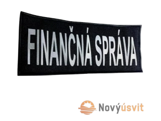 Reflexná výšivka na suchý zips Finančná správa