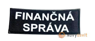 Reflexná výšivka na suchý zips 2 Finančná správa