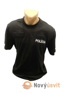 Pánske tričko čierne vyšívané