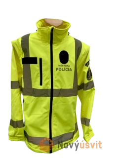 Softshell bunda Mestská Polícia - žltá