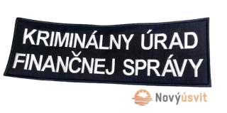 Výšivka Kriminálny úrad Finančnej správy 30x10,5cm