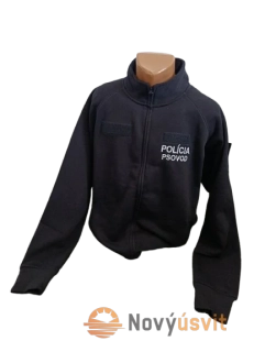 Mikina unisex PSOVOD čierna na zips