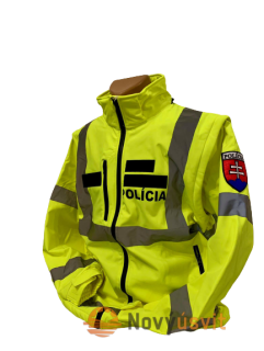 Softshell bunda Polícia - žltá