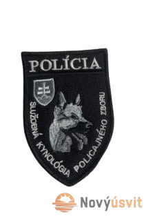 Výšivka Služobná Kynológia PZ čierna / biela